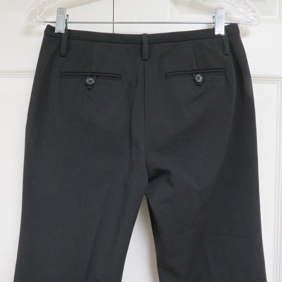 New! Express 2 Stretch Cotton Cropped Pants Black Solid - Picture 4 of 6